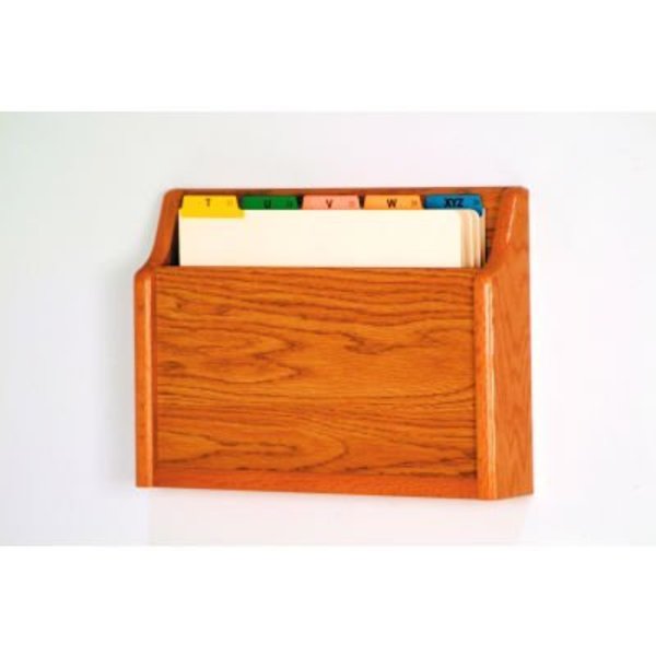 Wooden Mallet Single Pocket Chart Holder - Medium Oak CH15-1MO